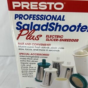 Vintage 1994 Presto Professional Salad Shooter Plus 02972 With Ripple Chip Cone